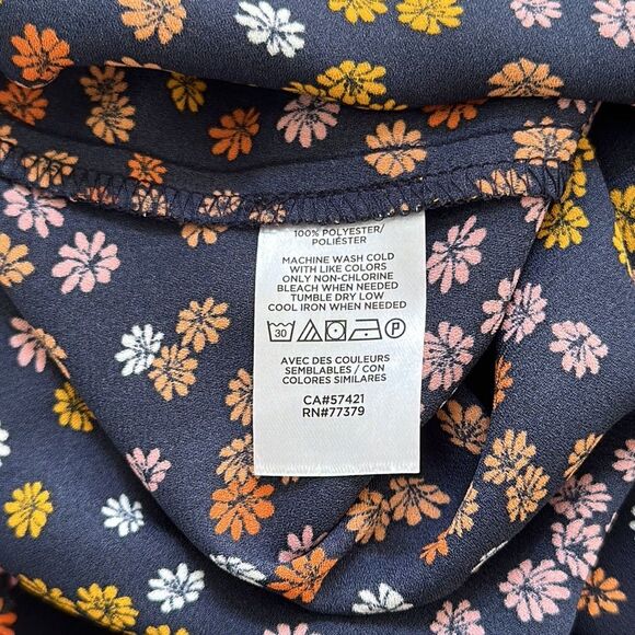 Loft Petite Navy Floral Ruffle Trim Cami Top SP - Picture 10 of 10